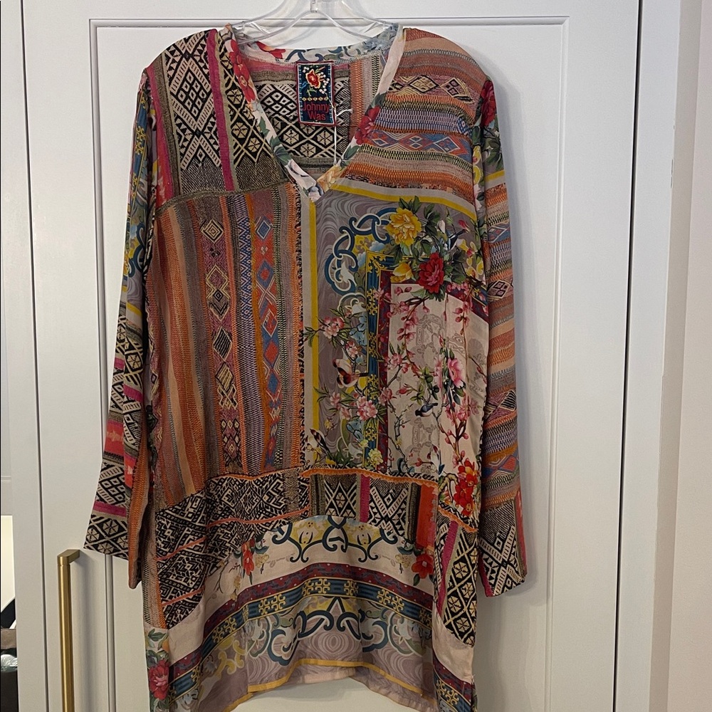 Johnny Was Multicolor Patchwork Tunic